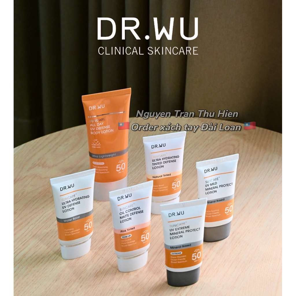[Đài Loan] Kem chống nắng nâng tone 35ml DR.WU SUNCARE+