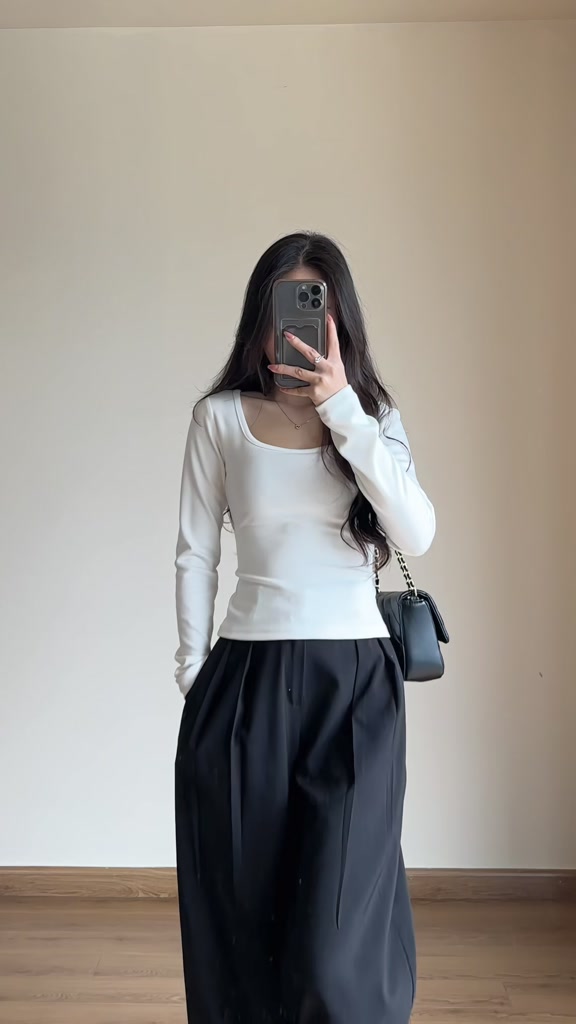 Áo Thun Tăm Dài Tay, Áo Kiểu Cổ Vuông Dáng Body Miho House | BigBuy360 - bigbuy360.vn