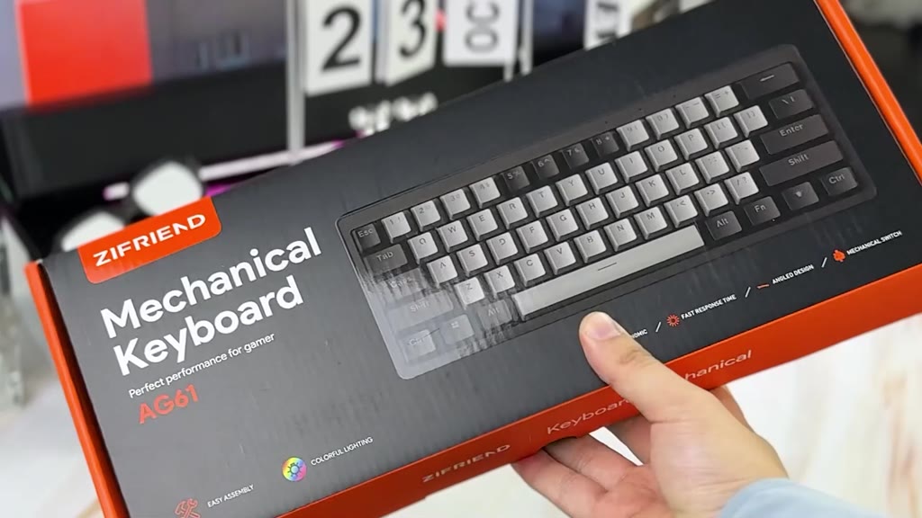 Bàn Phím Cơ ZIFRIEND AG61 61 Phím - LED RGB 11 Chế Độ - Phím Chống Ghost - Làm Việc & Game Siêu Mượt | BigBuy360 - bigbuy360.vn