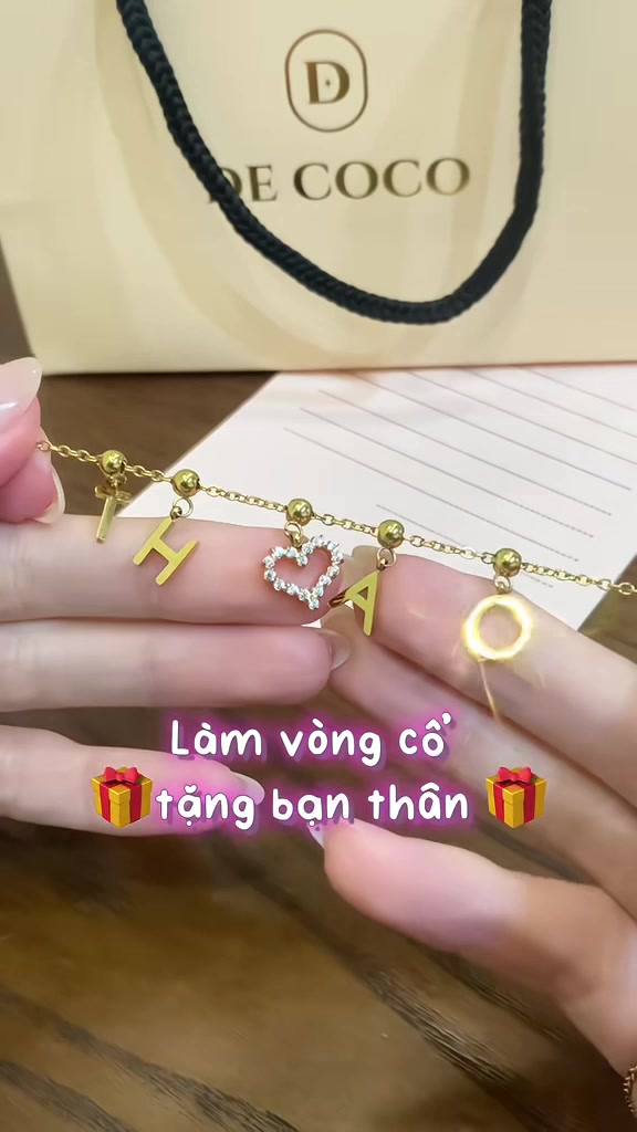 Dây chuyền, vòng tay, lắc chân nữ charm treo Just Me DECOCO ACC titan không đen gỉ ( Kèm Túi Hộp Thiệp ) | BigBuy360 - bigbuy360.vn