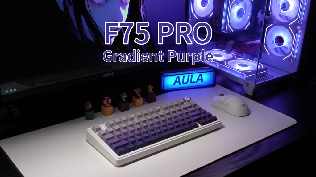 Bàn phím cơ AULA f75% 75% 80 phím rgb bluetooth 2.4g chuyên dùng để chơi game | BigBuy360 - bigbuy360.vn