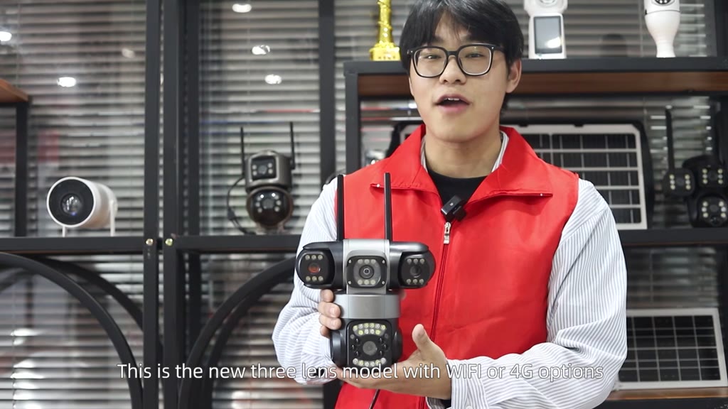 Camera DOSEN 3 Mắt Giám Sát Ngoài Trời Xoay 360 độ Xem Đêm Có Màu Không Dây IP66 Thông Minh chống nước - FHD 12MP | BigBuy360 - bigbuy360.vn