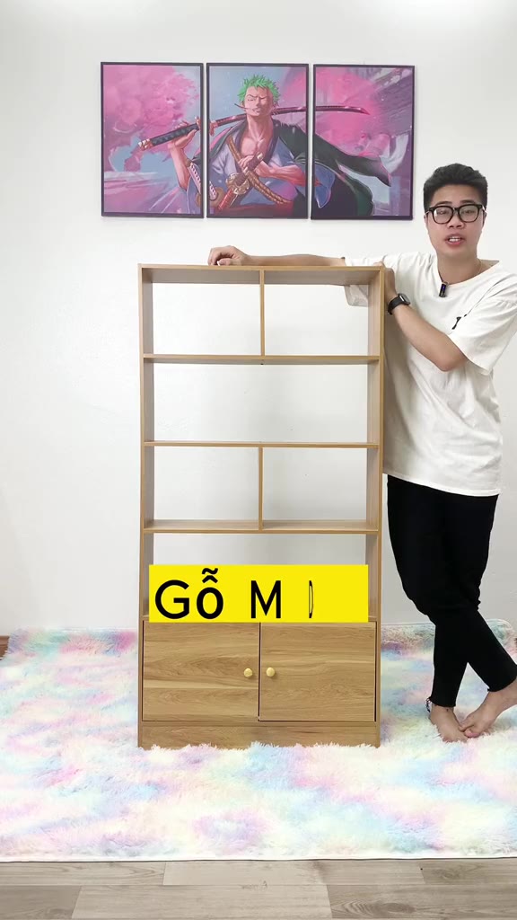 Tủ sách gỗ đa năng,tủ gỗ chữ U để đồ nhiều tầng, giá sách đứng trưng bày trang trí gỗ MDF có ngăn chống mối mọt | BigBuy360 - bigbuy360.vn