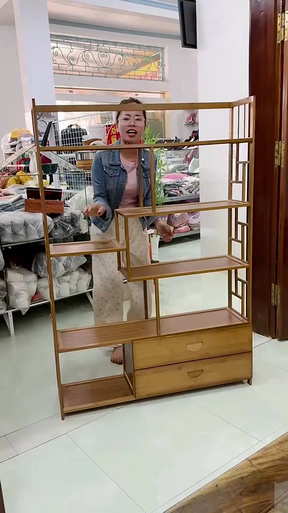 SUNNY BIERE Kệ Sách Để Sàn Nhiều Ngăn hiện đại dễ dàng lắp ráp thước chắc chắn Tre | BigBuy360 - bigbuy360.vn