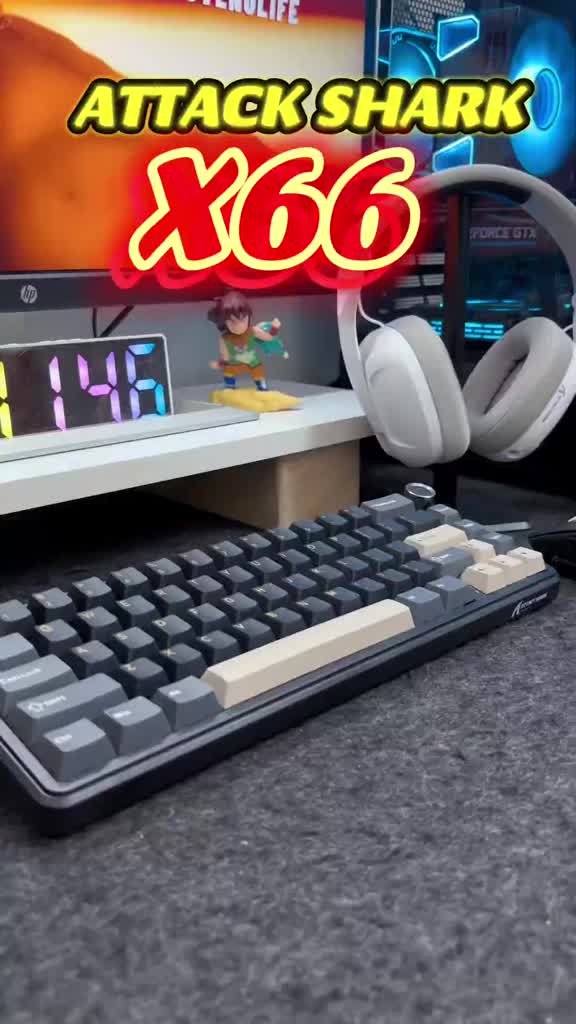 Bàn Phím Không Dây Ziyou Attack Shark X66 Led RGB Hotswap 5 Pin 3 Mode Kết Nối App Tùy Chỉnh | BigBuy360 - bigbuy360.vn