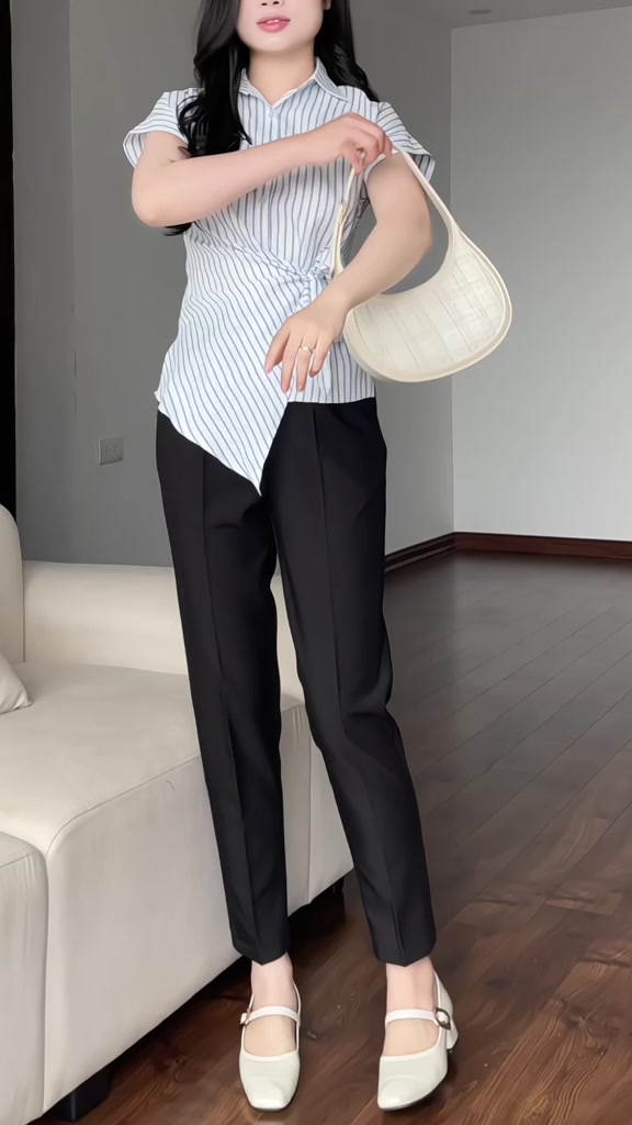 Quần Tây Bigsize Nữ Tú Mỡ Quần Bigsize Lưng Thun Thiết Kế Tôn Dáng Quần baggy lưng thun  cài Đủ size 45-85kg QT0010 | BigBuy360 - bigbuy360.vn