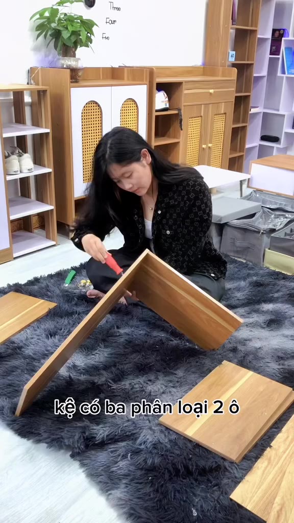Tủ tổ ong nhiều tầng có ngăn tủ đa năng, đựng đồ kệ sách gỗ để đồ, phong cách hiện đại TAGO ND55 | BigBuy360 - bigbuy360.vn