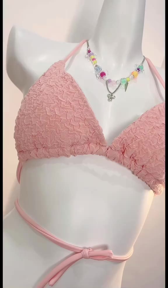 Bikini 2 Mảnh Đi Biển Vải Texture Đan Dây Eo Gợi Cảm Sẵn Đệm Mút. Đồ Bơi Nữ Sang Chảnh Mặc Đi Biển - Mã H13 | BigBuy360 - bigbuy360.vn