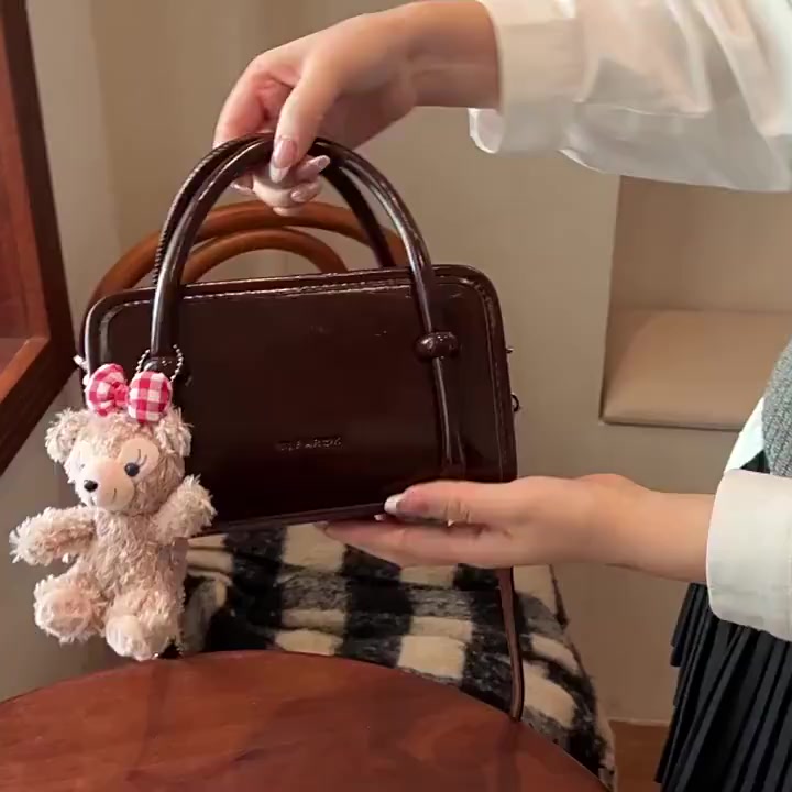 Túi Xách Cầm Tay Nữ Dáng Hộp Quai Xách Phối Nut Da Mềm Nổi Bật Đi Làm, Đi Chơi Phong Cách Hàn Quốc DK159 | BigBuy360 - bigbuy360.vn