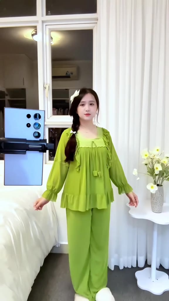 Đồ Ngủ Nữ Tiểu Thư Quần Dài, Đồ Ngủ Bigsize Lưới Thun 2 Lớp Mềm Mịn 70kg | BigBuy360 - bigbuy360.vn