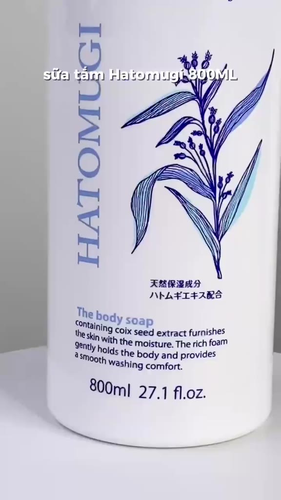 Sữa tắm dưỡng ẩm sáng da chiết xuất ý dĩ 800ml Hatomugi Reihaku Glam Beautique | BigBuy360 - bigbuy360.vn