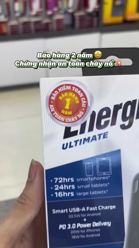 Sạc Dự Phòng Energizer 20000mAh Max 45W Sạc Nhanh PD cho iPhone/ Samsung, Chính Hãng, Bảo Hành 1 Năm | BigBuy360 - bigbuy360.vn