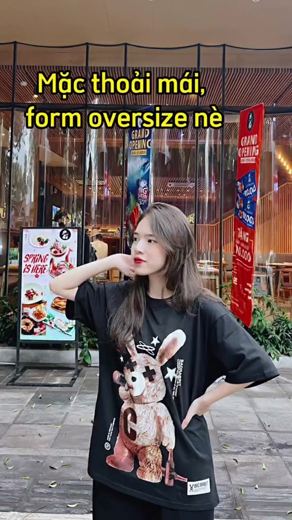 Áo Thun Nam Nữ Cotton Lạnh Unisex Local Brand HALEY TN06 Thỏ BADRABBIT, Áo Phông Form Rộng Tay Lỡ Dày Dặn Oversize | BigBuy360 - bigbuy360.vn