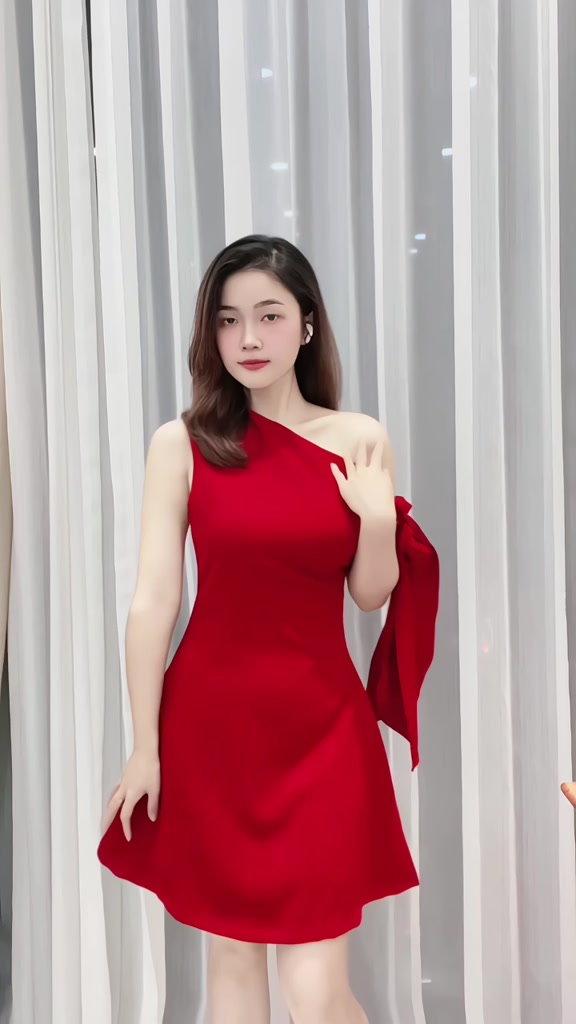 Đầm dự tiệc lệch vai thắt nơ sang chảnh 4 màu kèm quần Ciu Dress | BigBuy360 - bigbuy360.vn