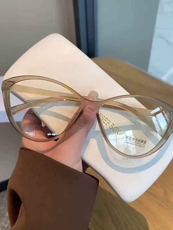 🍥jellycuty🍥 👓Mắt mèo tam giác bướm chống ánh sáng xanh kính phẳng dành cho nữ thời trang chống ánh sáng xanh kính mắt khung | BigBuy360 - bigbuy360.vn
