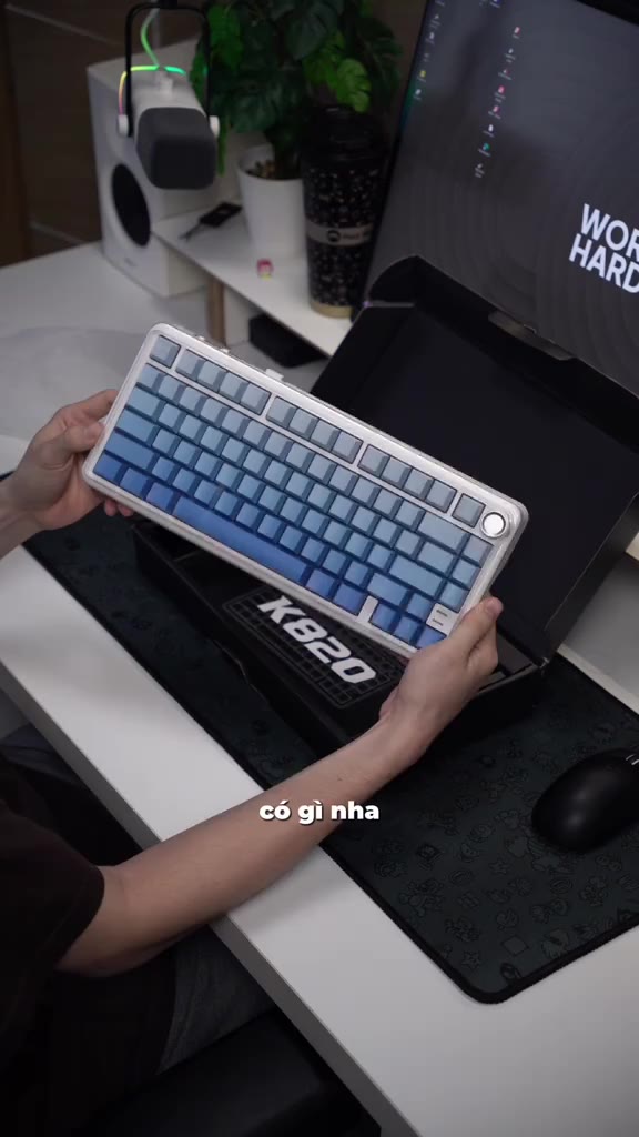 Bàn phím cơ không dây Dark Alien K820 - Hỗ trợ hotswap - 3 mode kết nối - Có núm xoay, mạch xuôi | BigBuy360 - bigbuy360.vn