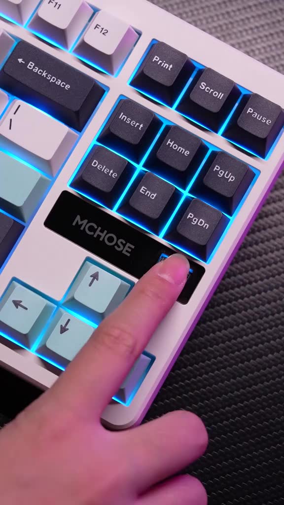 Bàn phím cơ Mchose G87 v2 - 3 mode, RGB, hotswap - Layout TKL - Có núm xoay đa năng - Mạch xuôi | BigBuy360 - bigbuy360.vn