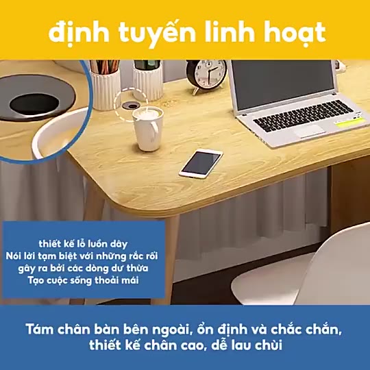 Bàn Làm Việc Chân Tròn Đa Năng,  Phong Cách Dùng Học Tập Làm Việc Cho Học Sinh Lắp Ghép Tiện Ích | BigBuy360 - bigbuy360.vn