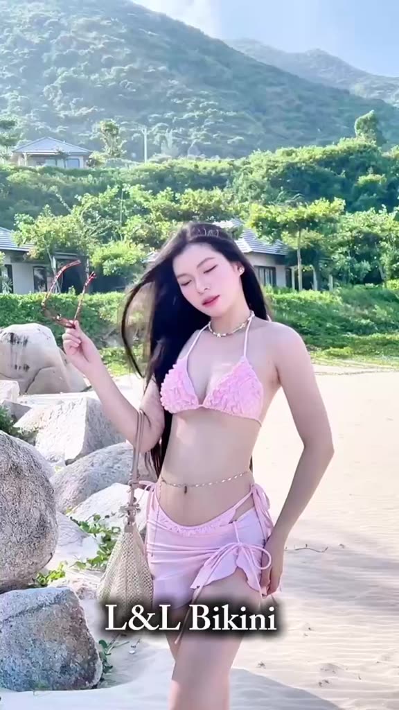 Bikini 2 Mảnh L&L BIKINI Bèo Nhún Kèm Váy Quấn Co Giãn 4 Chiều Tôn Dáng Nữ Tính | BigBuy360 - bigbuy360.vn