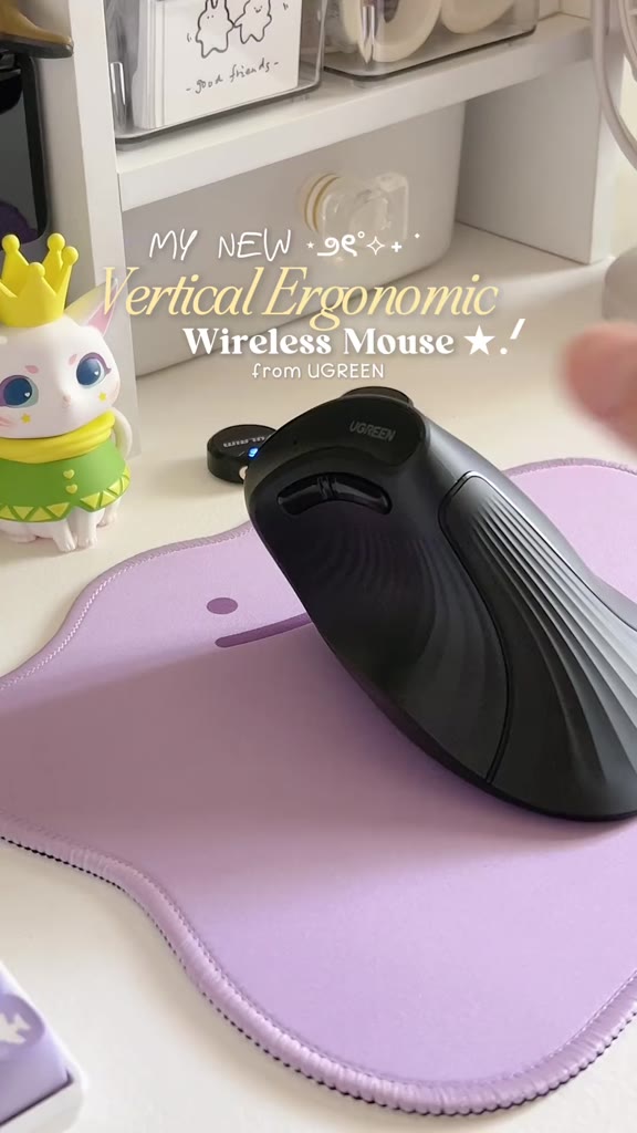 UGREEN Chuột không dây Bluetooth 5.0+2.4G Chuột bấm im lặng không dây 4000DPI dọc tiện dụng cho máy tính xách tay laptop MCBook PC Tablet PAD Windows Mac OS | BigBuy360 - bigbuy360.vn
