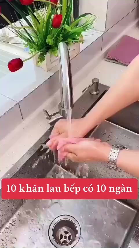 Khăn lau bếp Didooglt đa năng 2 mặt thấm hút tốt lau chén bát tiện lợi | BigBuy360 - bigbuy360.vn