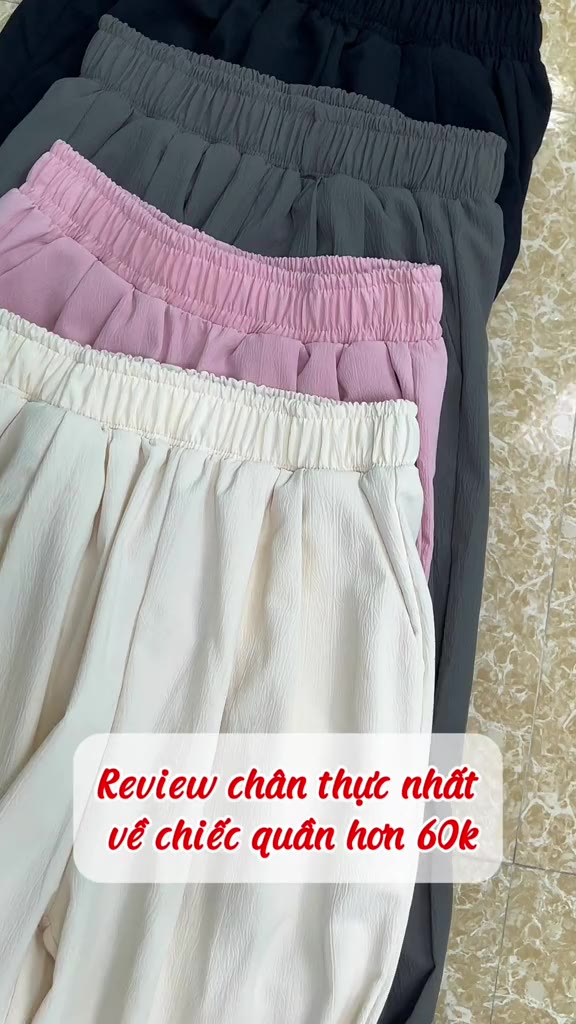 Quần Ống Suông Ống rộng, cạp lưng chun Vải Đũi Vân Mây dành cho chị em nhà nấm dài quần 87-92cm- quần mặc mùa hè nhẹ mát | BigBuy360 - bigbuy360.vn