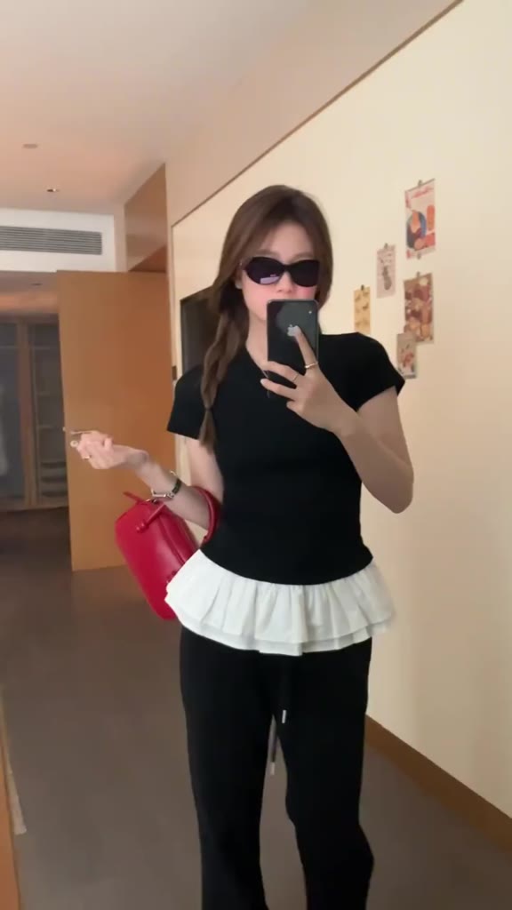 Áo Thun Nữ Phối Bèo Ngắn Tay Xinh Xắn Phong Cách Tiểu Thư, Điệu Đà Chất Liệu Mềm Mại Thoáng Mát BUN222 | BigBuy360 - bigbuy360.vn