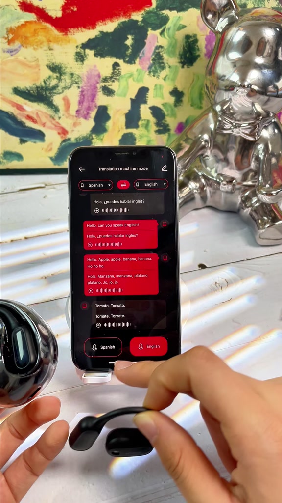 Miniso MS190 Tai Nghe Phiên Dịch Al Thông Minh Dịch Bluetooth 5.4 Thời Gian Thực Tai Nghe Không Dây Mở Tai Có Độ Trễ Thấp 5.4 Với Màn Hình LED Điều Khiển Cảm Ứng Tai Nghe Bluetooth Loại Bỏ Tiếng Ồn Chống Thấm Nước IPX5 | BigBuy360 - bigbuy360.vn