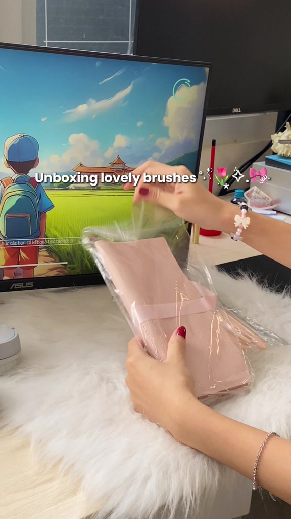 Bộ Cọ Trang Điểm Cá Nhân GUVIET 11 Cây Màu Hồng Kèm Túi Da Đựng Cùng Màu 300gr | BigBuy360 - bigbuy360.vn