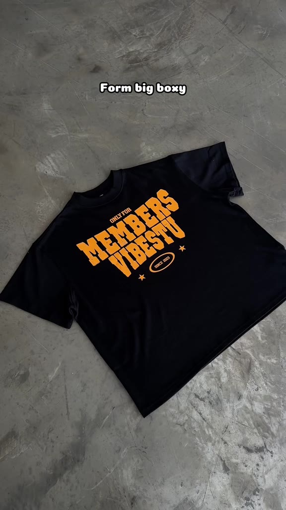 Áo Thun Local Brand VIBESTU "Only Members" Áo Thun Boxy Form Rộng Unisex 250Gsm  Cotton | BigBuy360 - bigbuy360.vn