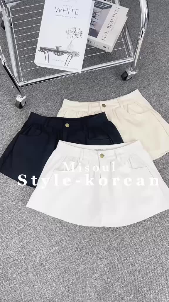 Chân Váy KaKi Dáng Ngắn Nhún Tùng Cạp Cao Có Lót Trong BigSize MiSoul, Chân Váy Mini Dáng A 387 | BigBuy360 - bigbuy360.vn