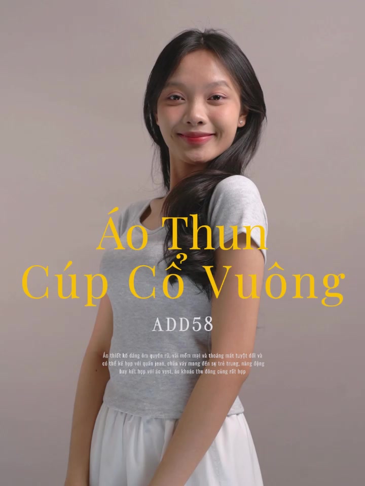 [Bản Mới] Áo Thun Cúp Cổ Vuông Ôm Gọn Tôn Dáng chất tăm mịn mát mặc thoải mái Guvia ADD58 | BigBuy360 - bigbuy360.vn