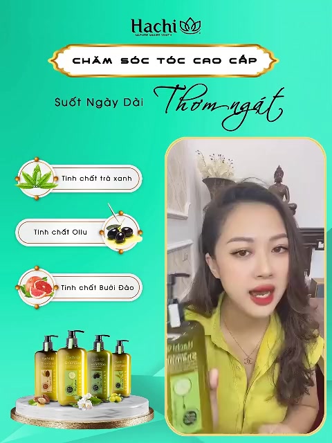 Combo gội xả trà xanh cho tóc dầu bết Green Tea Hachi Việt Nam hỗ trợ giảm dầu nhờn trên mái tóc | BigBuy360 - bigbuy360.vn