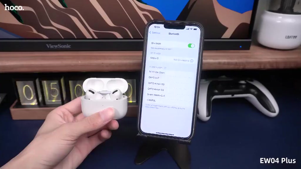 Tai Nghe Bluetooth Hoco EW04 Plus Chống Ồn, Cảm Ứng Nhạy, Định Vị Chính Xác, Mic Đàm Thoại Rõ Nét | BigBuy360 - bigbuy360.vn