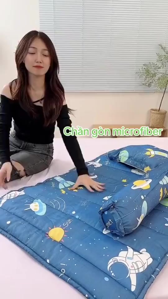 Bộ Chăn Nệm Cho Bé Đi Học Tencel Microfiber size 75x115cm Chagota Bedding Nhỏ Gọn Gấp Gọn Tiện Lợi Kèm Túi Tiện Lợi | BigBuy360 - bigbuy360.vn
