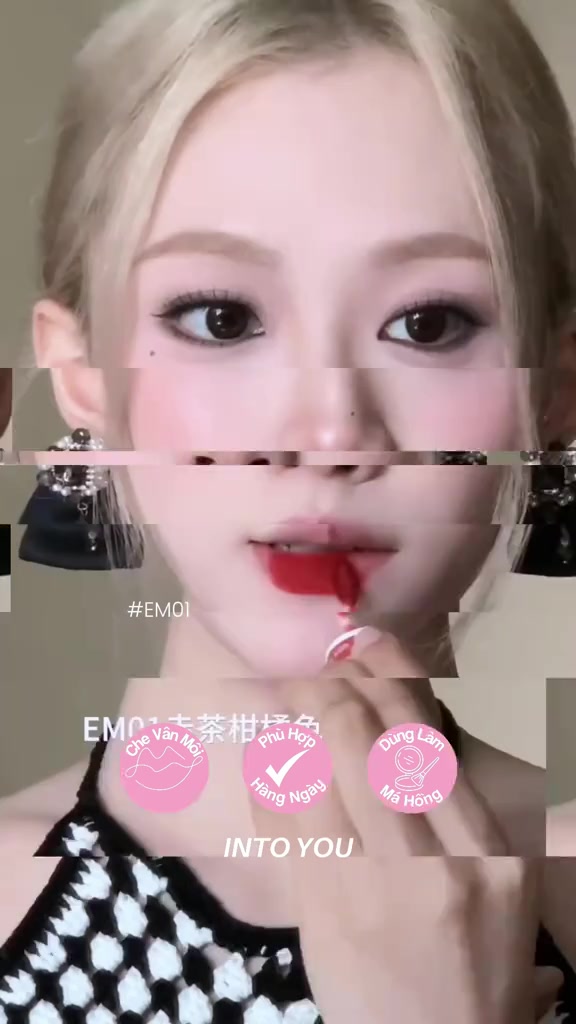 Son Bùn INTO YOU Lì Mịn Độ Che Phủ Tốt Lấp Đầy Rãnh Môi Dễ Tán Hợp Da Trắng Makeup Style Trung EM01 2g | BigBuy360 - bigbuy360.vn