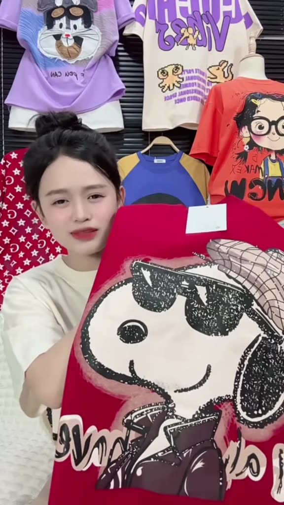 Áo phông nữ in hình chú CÚN siêu dễ thương. Áo thun nữ chất cotton hot hit 2025 | BigBuy360 - bigbuy360.vn