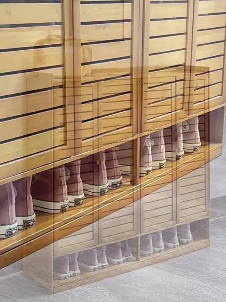 SUNNY BIERE Tủ giày gỗ tự nhiên thông thoáng chống bụi tủ giày nhiều tầng tiết kiệm không gian | BigBuy360 - bigbuy360.vn