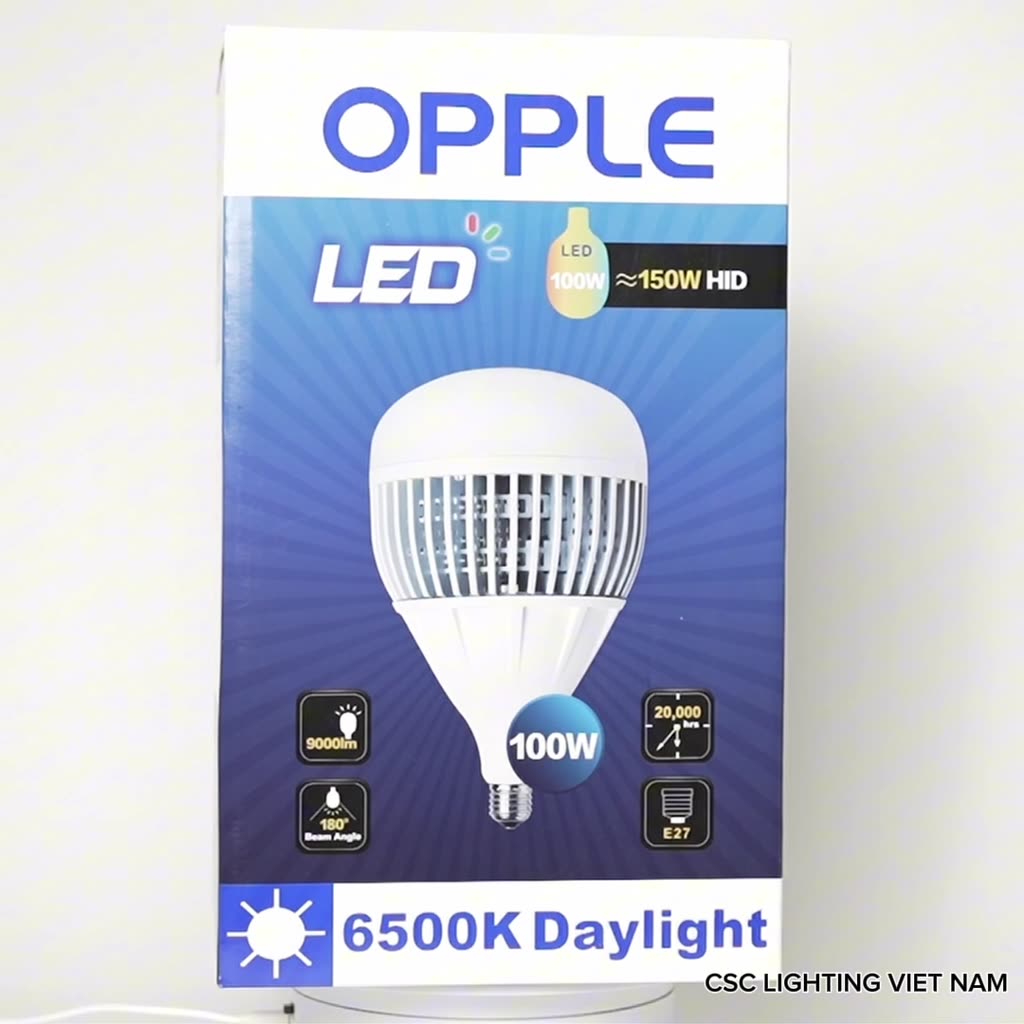 Đèn LED bulb OPPE E HPB - Hiệu suất ánh sáng cao, công suất 100W, Ánh Sáng Trắng | BigBuy360 - bigbuy360.vn