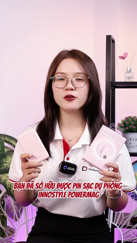 Pin dự phòng không dây từ tính 10000mAh Innostyle Powermag Duo 2-in-1 sạc nhanh, nhỏ gọn, chính hãng | BigBuy360 - bigbuy360.vn