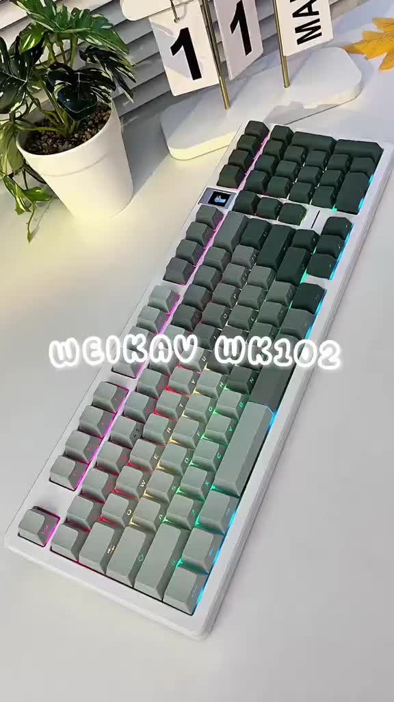 Bàn phím cơ không dây fullsize Weikav WK102 - 3 mode kết nối - Led RGB - Màn hình TFT | BigBuy360 - bigbuy360.vn