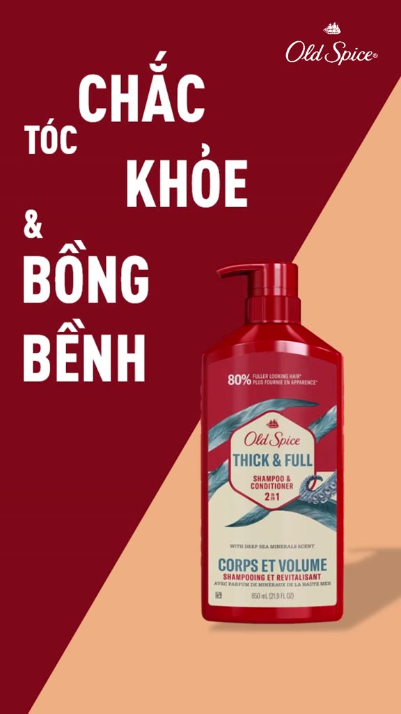 Dầu Gội Xả 2in1 OLD SPICE 650ml tiện lợi, sạch sâu, dưỡng tóc nam dày khỏe, giảm khô xơ, phồng hơn +80% - Mỹ | BigBuy360 - bigbuy360.vn