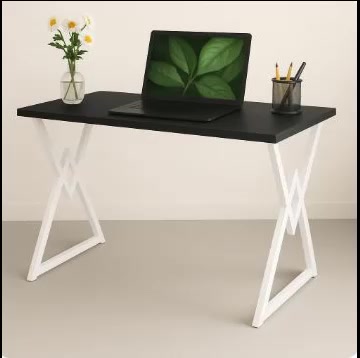 Bàn Làm Việc Khung Sắt Hình Tam Giác Sơn Tĩnh Điện Mặt Gỗ MDF – Thiết Kế Hiện Đại | BigBuy360 - bigbuy360.vn