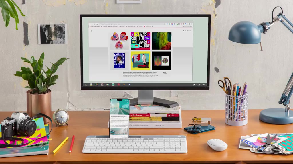 Bàn phím không dây Bluetooth Logitech K580, Kết nối nhanh 3 thiết bị, Tương thích Windows/Chrome OS, Gõ êm, mỏng nhẹ | BigBuy360 - bigbuy360.vn