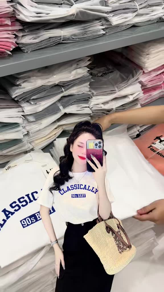 [40~70kg] Áo Thun Thái Nữ Cotton 100% Mịn Mát Chữ Cách Điệu Xinh [Mã A07], Phong Cách, Cá Tính, Độc Đáo [90s Baby] | BigBuy360 - bigbuy360.vn