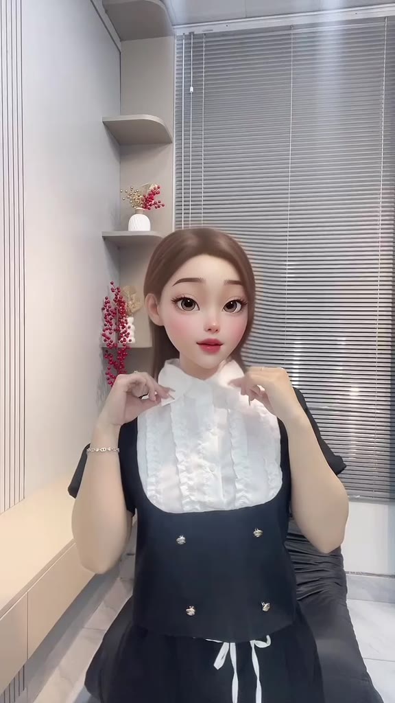 Set 2 Món Gồm Áo Sơ Mi Tiểu Thư Phối Bèo Ly Nguc + Quần Váy Dáng Xoè Dây Eo | BigBuy360 - bigbuy360.vn