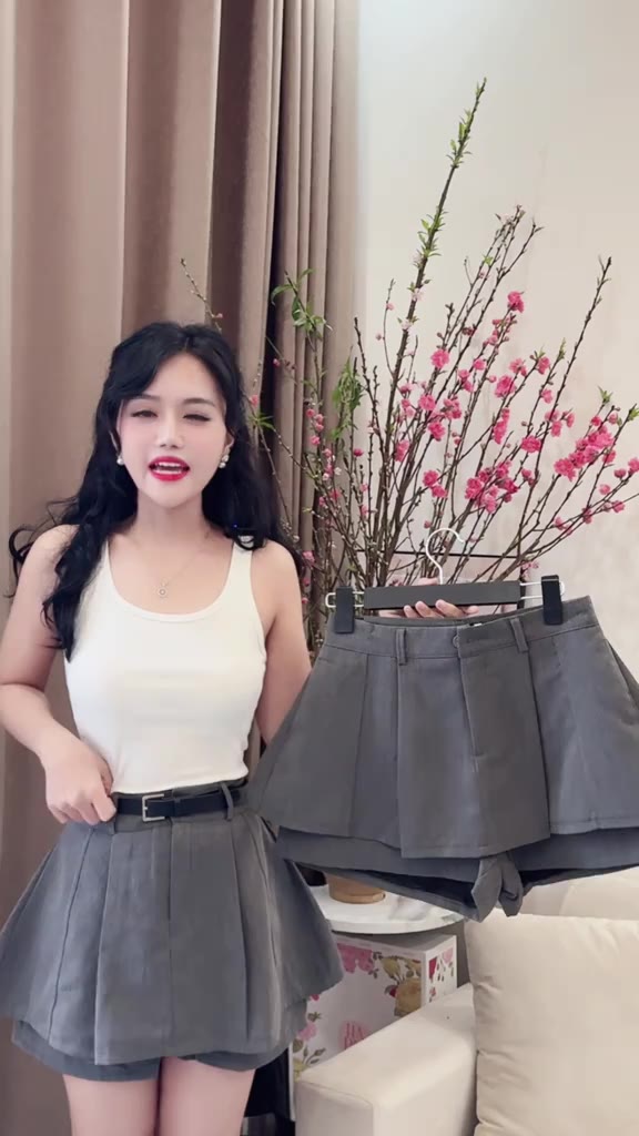[TẶNG KÈM ĐAI] Quần Váy Thiết Kế 2 Tầng Có Quần Short Chống Lộ Cạp Lưng Cao Khoá Kéo 868 Nữ Women | BigBuy360 - bigbuy360.vn