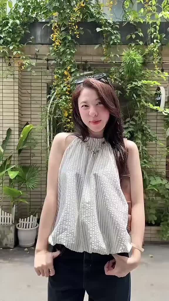 (ẢNH Chuẩn L1) Áo Bí Nữ Cổ Yếm Dáng Trứng Phồng Freesize BUN222 Thiết Kế Độc Lạ, Nữ Tính | BigBuy360 - bigbuy360.vn