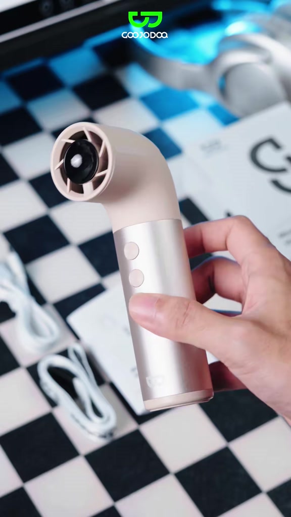 Quạt mini turbo ống nước tốc độ cao Goojodoq công suất gió 10X, có thể điều chỉnh 100 tốc độ, tay cầm bằng hợp kim nhôm | BigBuy360 - bigbuy360.vn