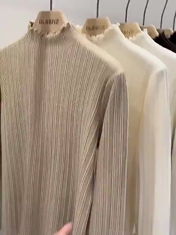 Áo Len Giữ Nhiệt Dài Tay, Áo Len Tăm Co Giãn Cổ 3p Sóng Phối Hoạ Tiết Thổ Cẩm Dáng Ôm Body Dễ Phối Hàng Qccc Shopquacam | BigBuy360 - bigbuy360.vn